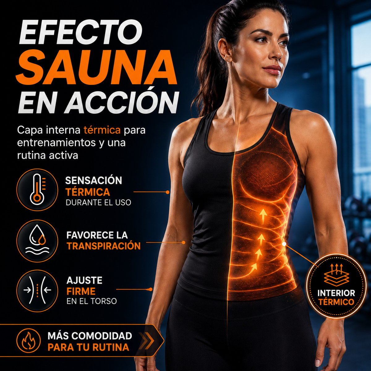 Camiseta Térmica Efecto Sauna Unisex | Mujer y Hombre